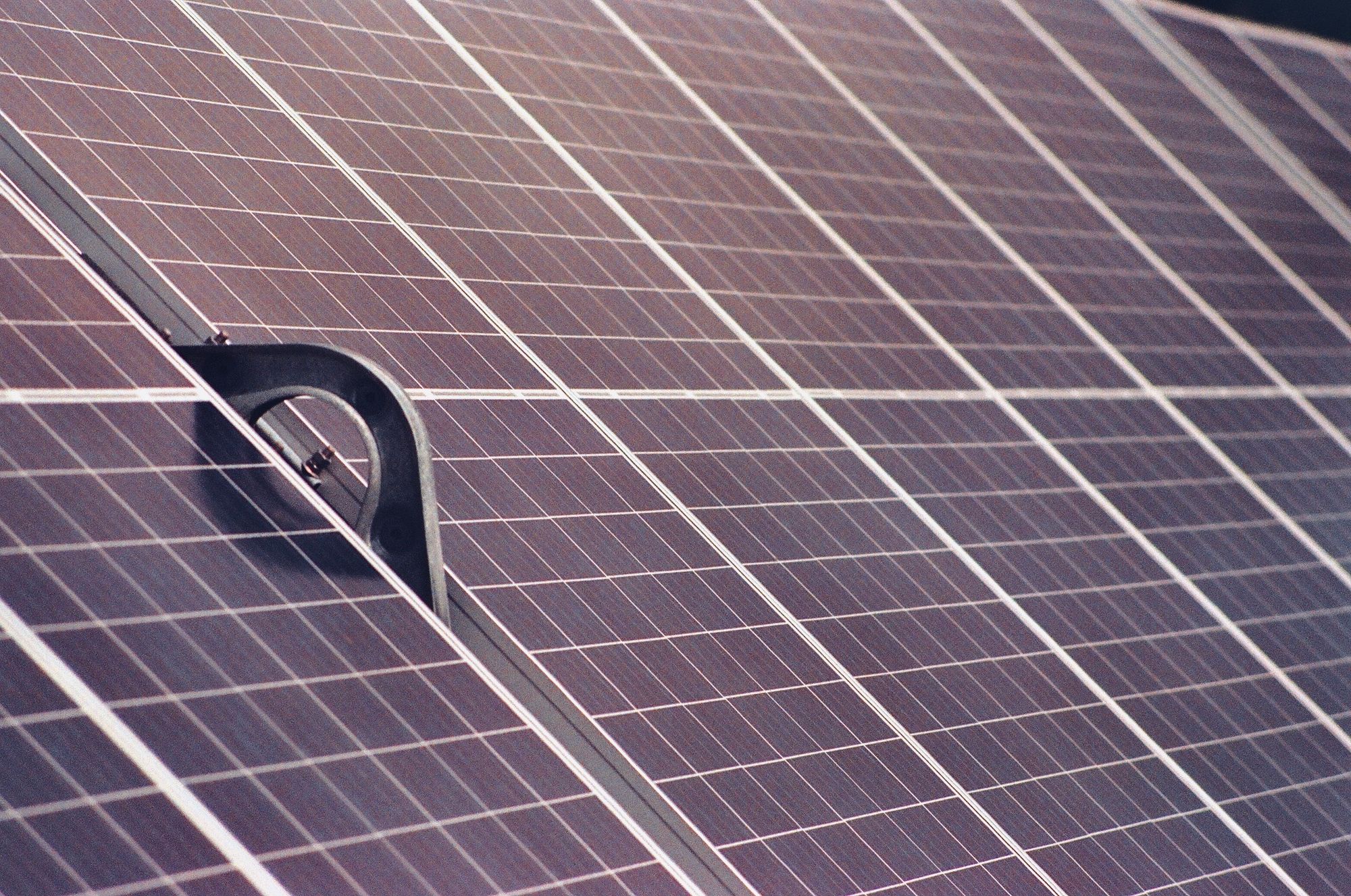 Solar panels harvesting photovoltaic energy outdoors